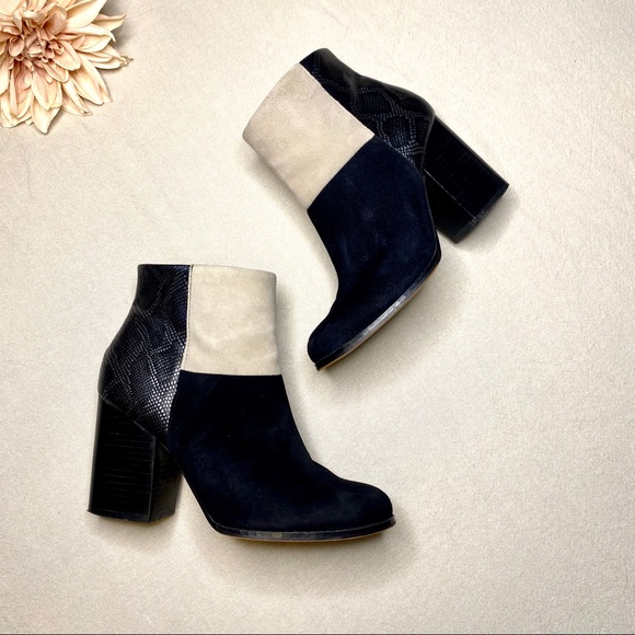 volatile snakeskin booties